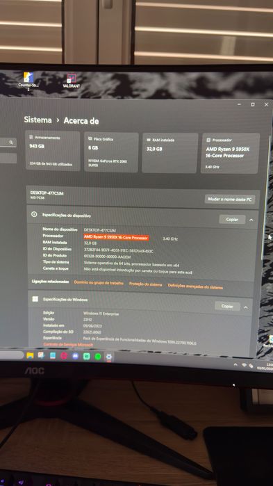 Setup Gaming / Workstation COMPLETO vs– Pronto a Usar