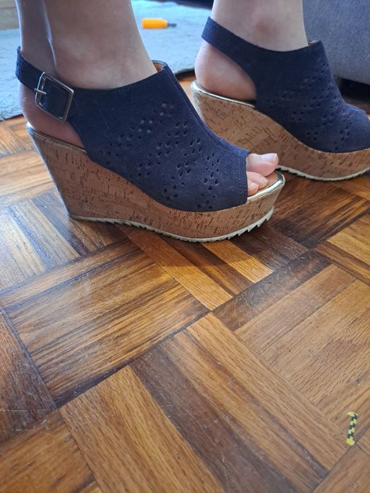 Calçado mulher azul