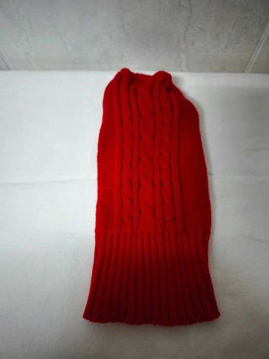 Camisola em malha vermelha para animais, tamanho S