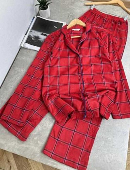 Піжама M&S фліс в червону клітинку