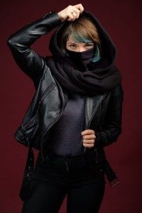 Incognito - Kaptur czarny z golfem