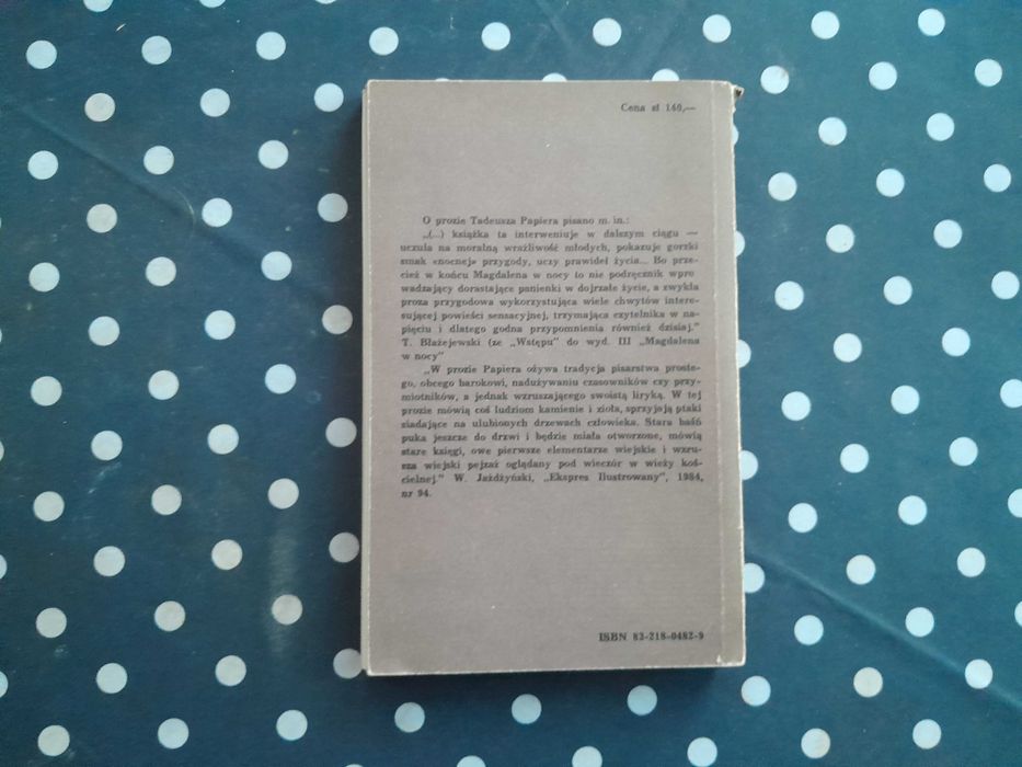 Magdalena w nocy. Diablica z Mediolanu. Tadeusz Papier