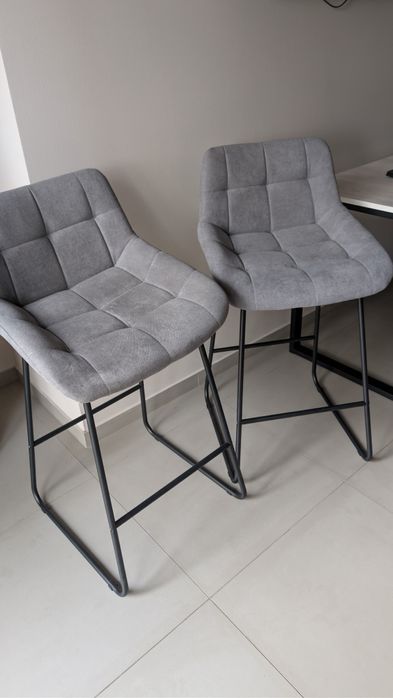 Стілець Барний Сірий/Ніжки метал