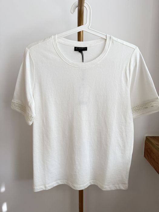 Moraj t-shirt damski z ozdobnym rękawkiem L