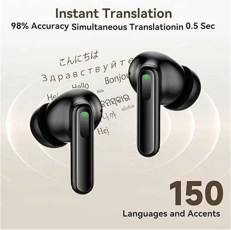 Słuchawki tłumaczące AI \ Translator AI Earphone vtrans-v20