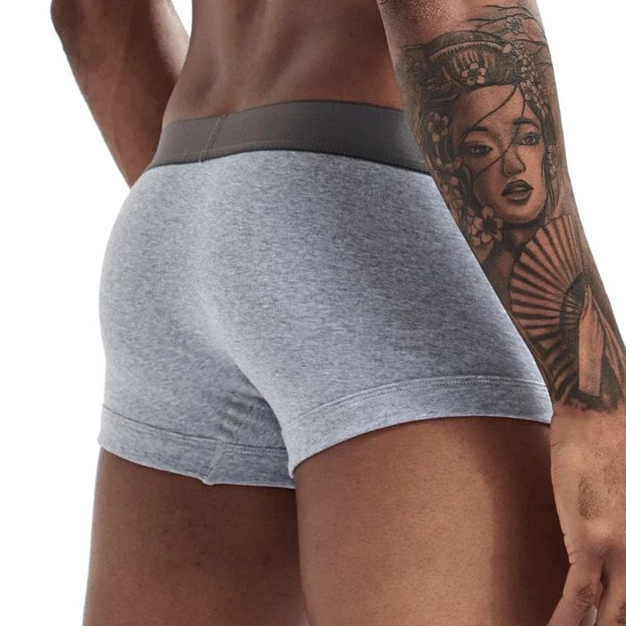 Męskie bawełniane bokserki z ringiem efekt PUSH-UP - JOCKMAIL - M