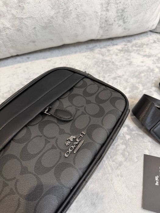 Сумка через плече Coach, чоловіча, чорна