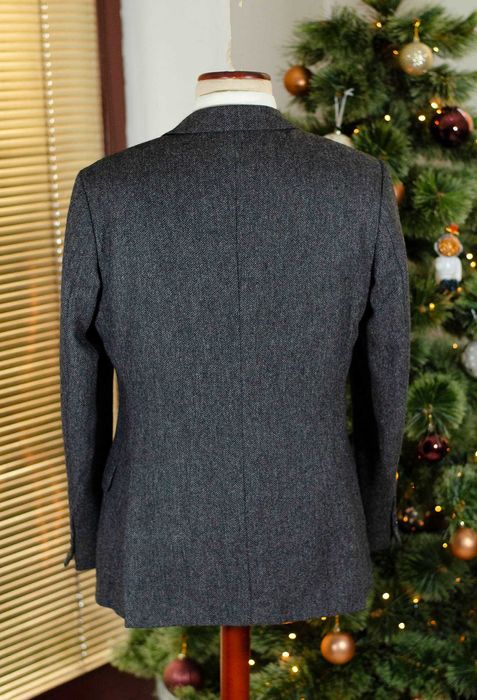 Marynarka tweedowa r48, 100% camelhair, wełna wielbłądzia, herringbone