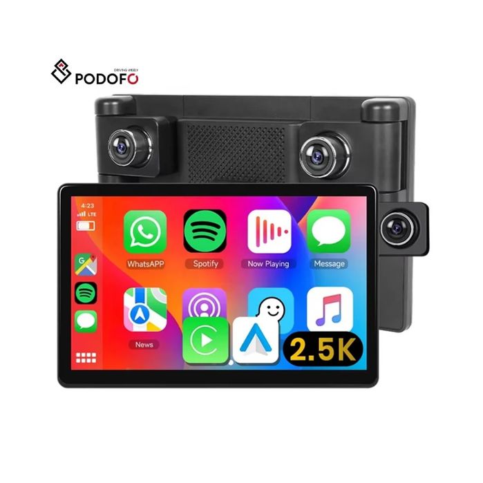 Rádio Android Auto Carplay 8 polegadas IPS Cámara DVR 2.5K FM BT NOVO