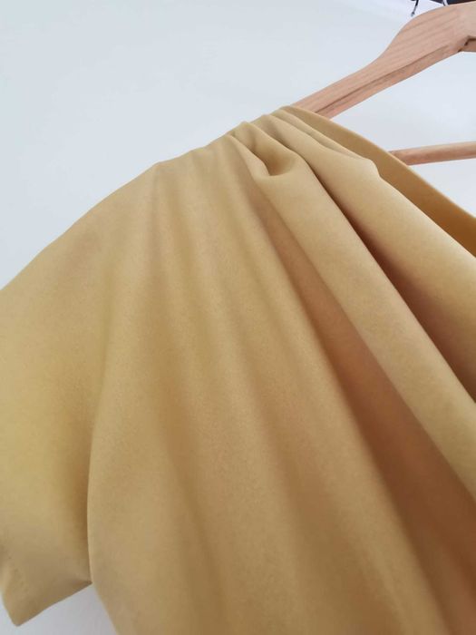 Vestido formal saia canelada