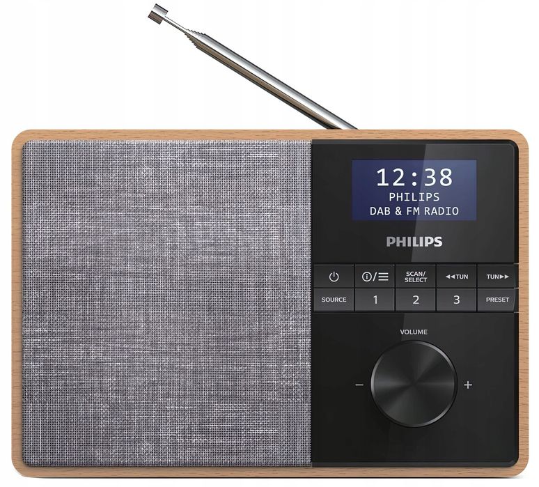 outlet radio sieciowo-przenośne philips tar5505/10 dab+ fm w stylu retro