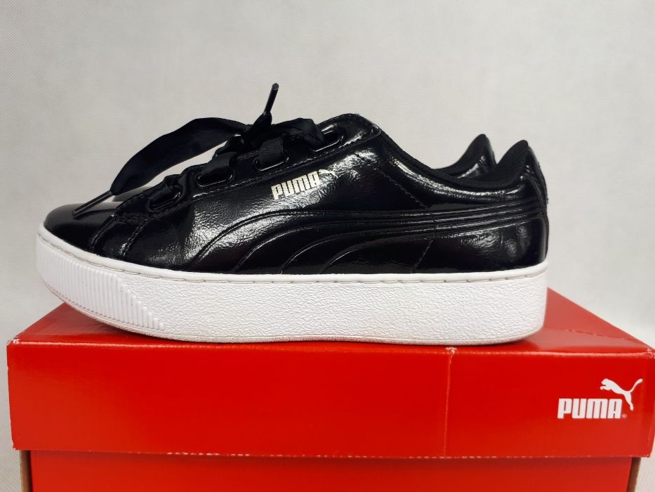 Buty sportowe PUMA vikky ribbon 37.5 us7 czarne sneakersy