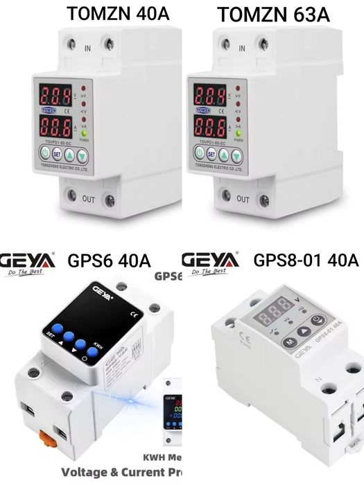 Реле напруги GEYA GPS6-GPS8 40A, TOMZN 40A-63A