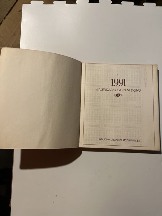 Kalendarz dla Pani Domu 1991 pusty
