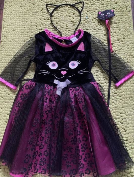 Плаье костюм кошки, кошечки  на 2-3 годика