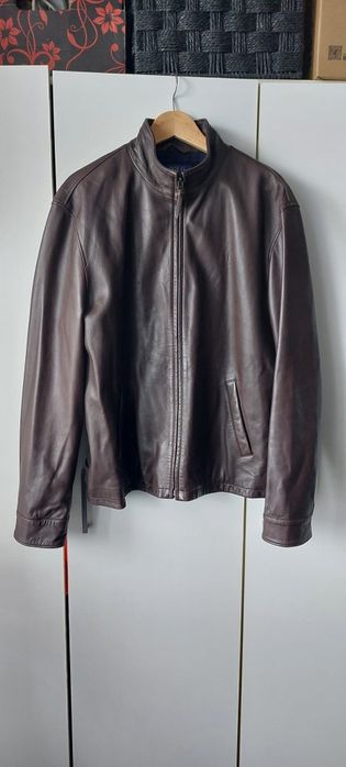 Kurtka skórzana Polo Ralph Lauren brązowa, rozmiar  L