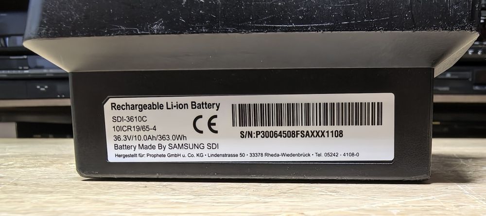 Акумулятори для велосипедів Samsung CDI-3610E/Samsung SDI-3610C 1/2/3