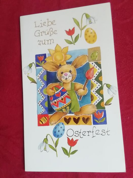 Postal de Páscoa, alemão