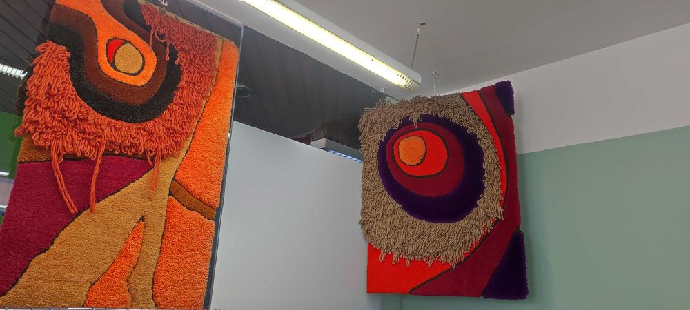 Tapetes de parede em tapeçaria de Ewald Kröner, década de 1970