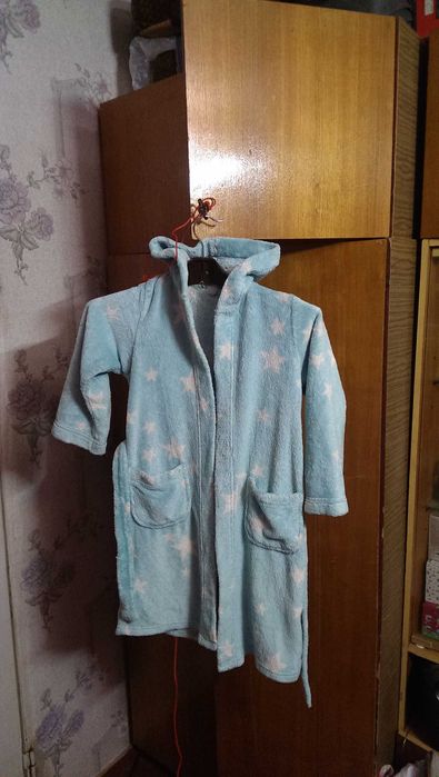 Детский махровый халатик на девочку Marks and Spencer размер 8/128