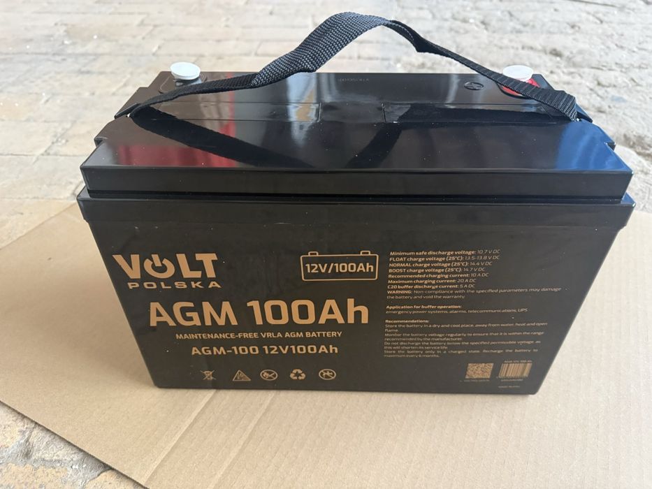 Продам  нова акумуляторна батарея Volt Polska AGM 12V 100Ah