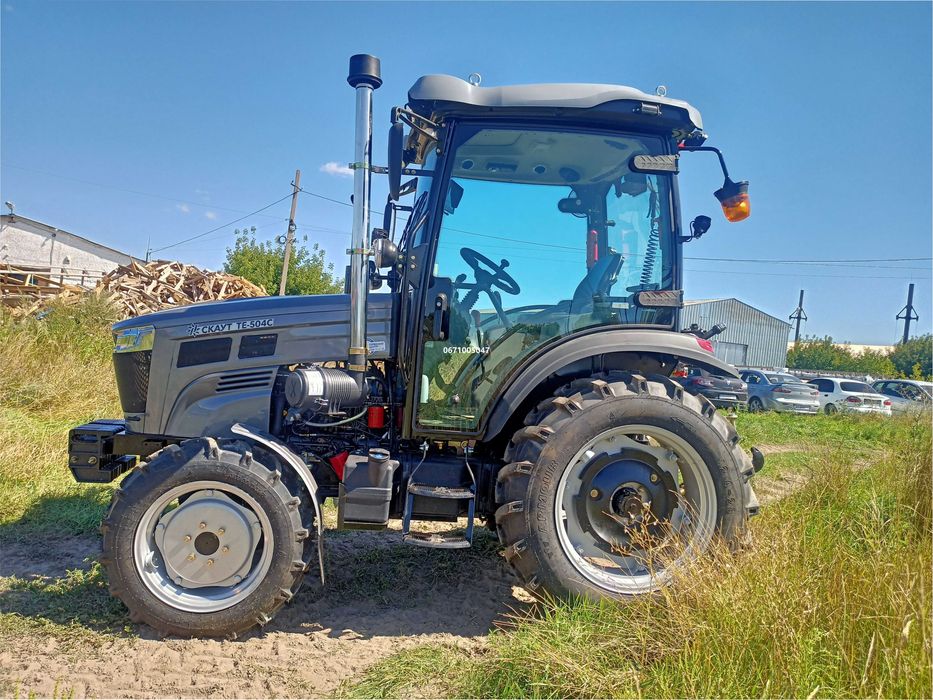 Мінітрактор Скаут TE-504C A/C (з кондиціонером)(оновлений)(сірий)