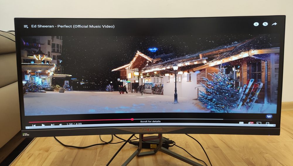 Monitor zakrzywiony Acer PREDATOR X34 Abmiphz NVIDIA G-Sync Gamingowy