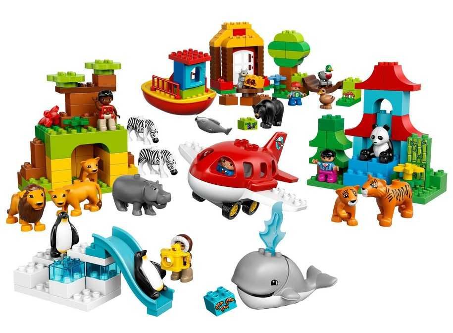 Lego DUPLO 10805 Dookoła świata kompletny zestaw karton instrukcja samolot statek 163 elementy