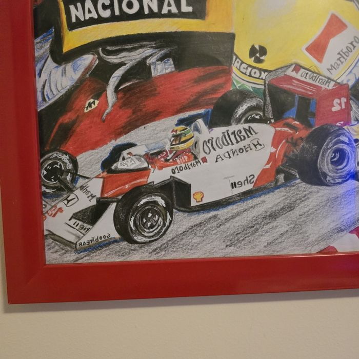 Quadro  - Senna (feito á mão - Original)