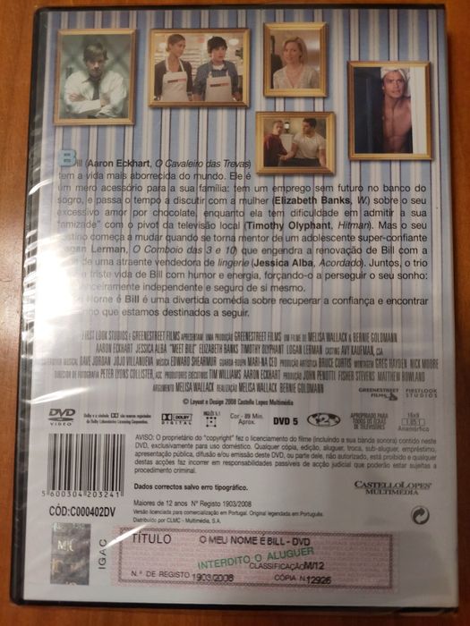 Dvd - Filme Bill NOVO SELADO