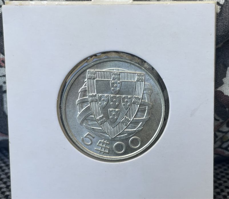 Moeda 5 Escudos 1948 prata