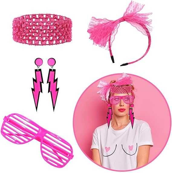 Strój Przebranie Retro Dla Kobiet KOSTIUM DISCO LATA 80 AKCESORIA Q519