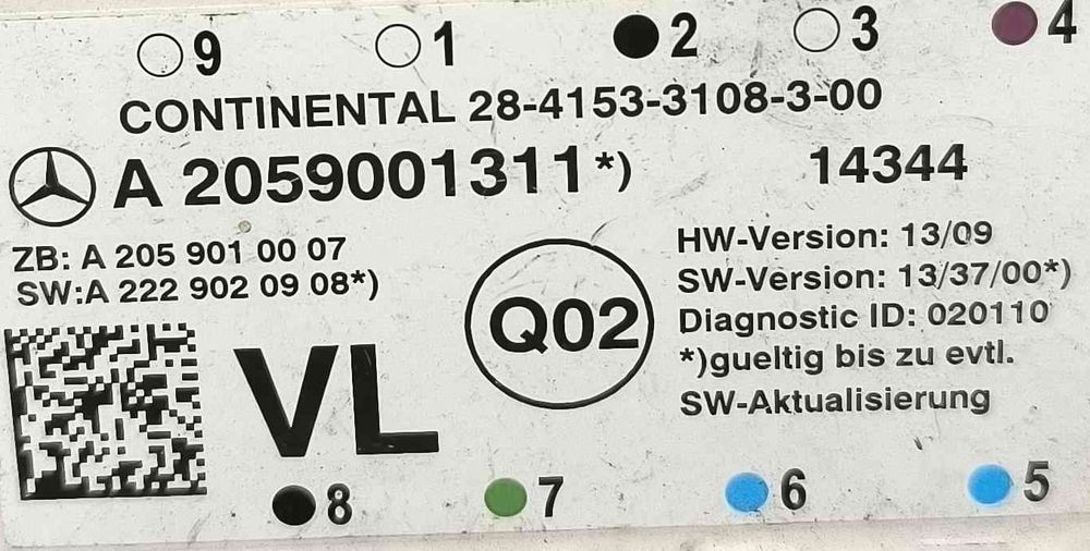 Módulo Porta Frente Esquerdo A2059001311 - MERCEDES-BENZ C-CLASS