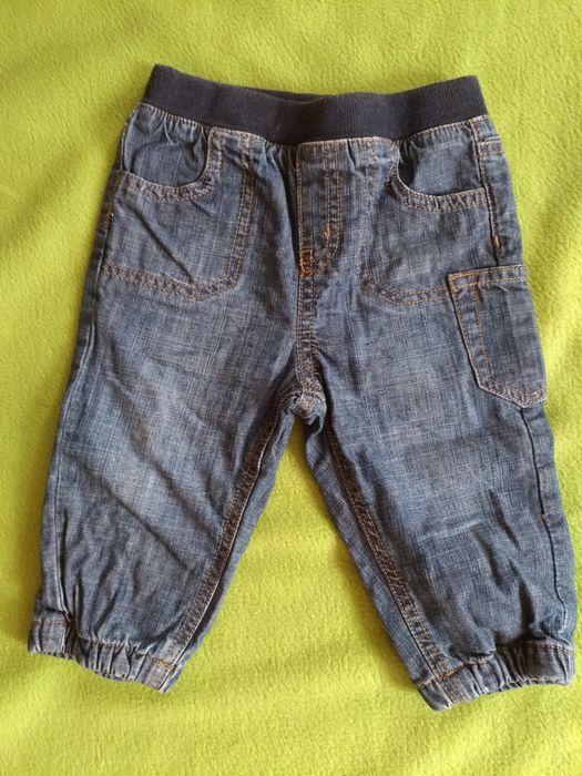Spodnie Next jeansy dwuwarstwowe rozm. 74 (6-9 m.)