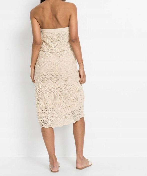 Nowa sukienka boho szydełkowy 48/50