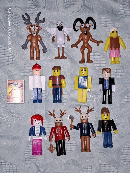 Набор фигурок 12 шт 99 ночей в лесу роблокс олень сова баран диномалыш