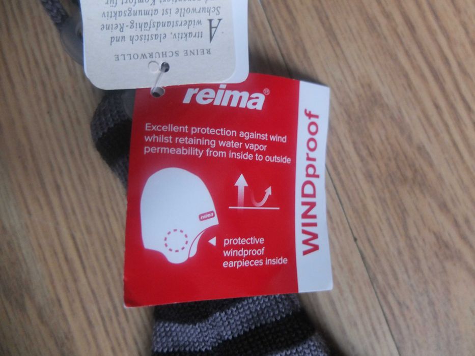 REIMA Czapka NOWA 100% Wełna Woolmark Windproof R.46