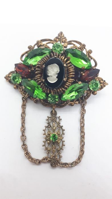 Винтажная брошь. Чехословакия.