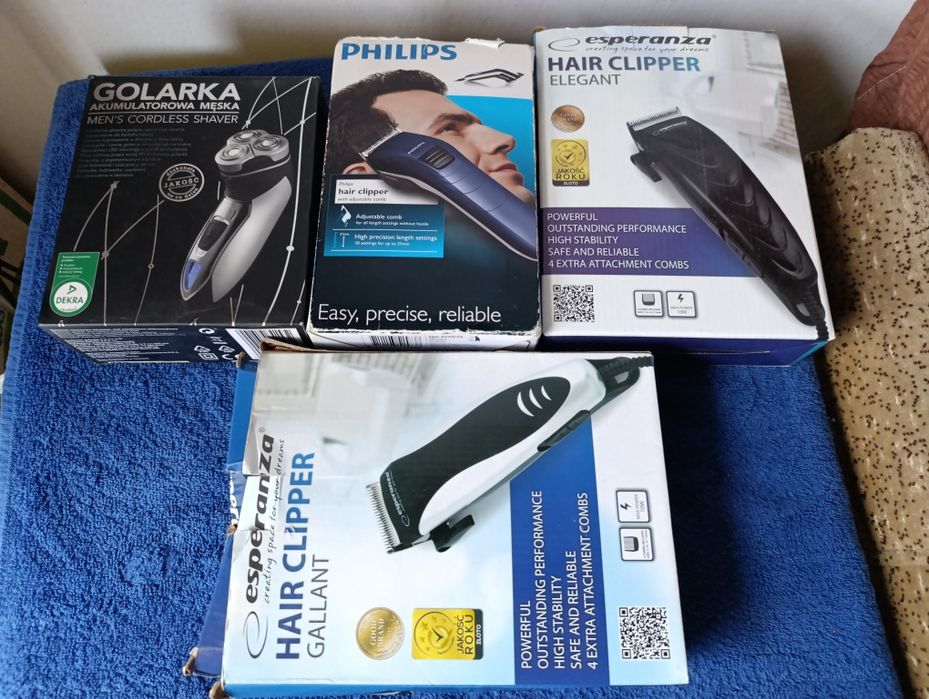 Maszynki do strzyżenia włosów x 3 i do golenia tanio całość Opis czyta