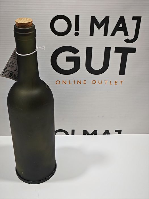 Matowa Butelka Ze Światłem Led 28 Cm Zielona