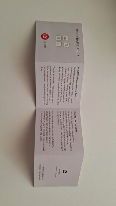 Karty UX kits wireframe deck -  UX/UI design