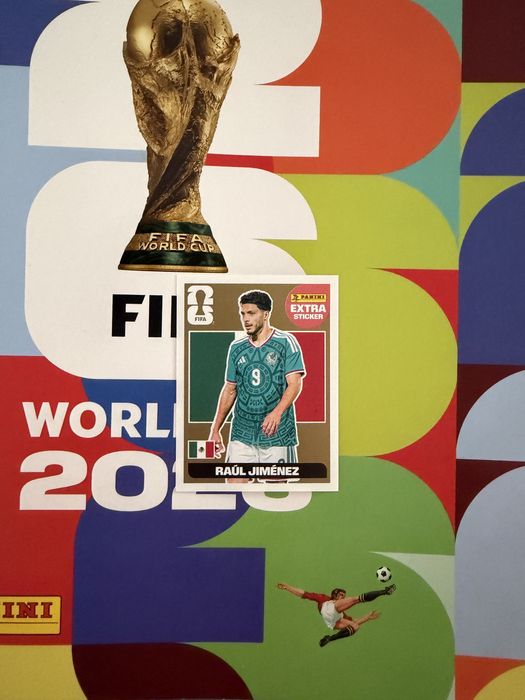 Raul Rimenez dourado extra sticker copa do mundo 2026