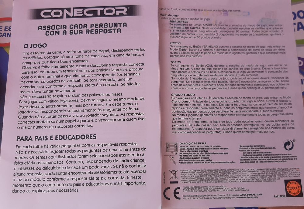 Jogo educativo "conector quiz"