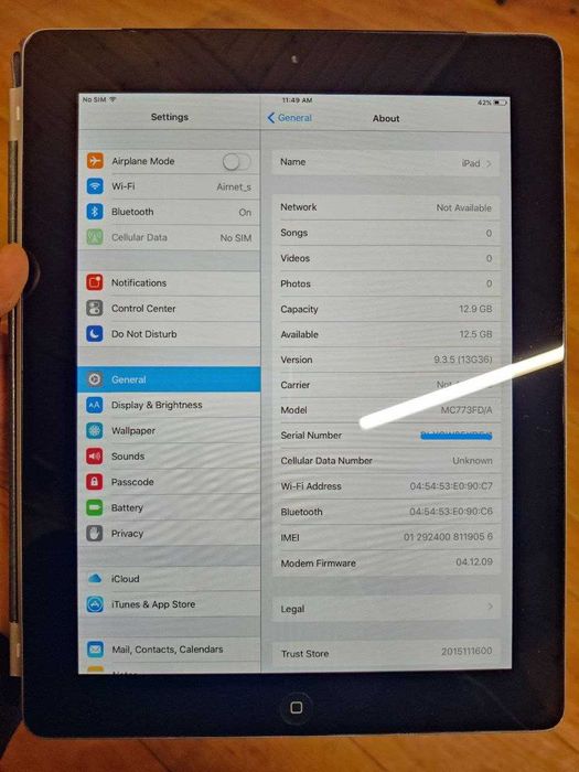 Apple iPad 2 WI-FI 16GB Black (MC773FD\A)