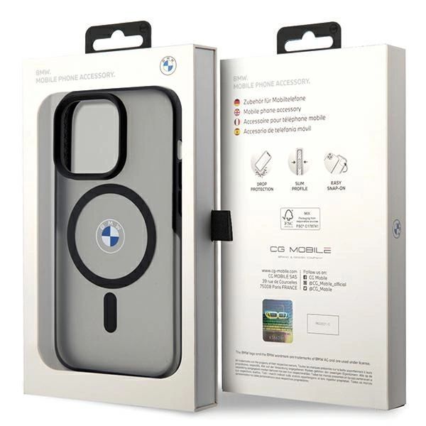 Etui BMW IML Signature MagSafe do iPhone 15 Pro - czarne