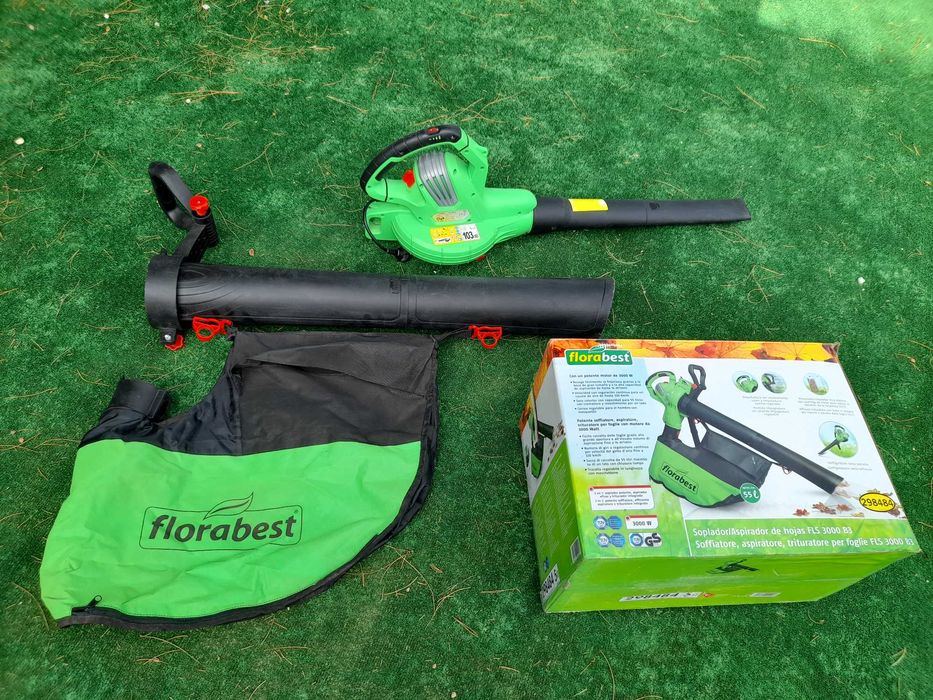 Aspirador, soprador e triturador de jardim