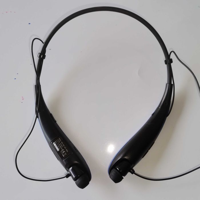 Headset fones Bluetooth azul