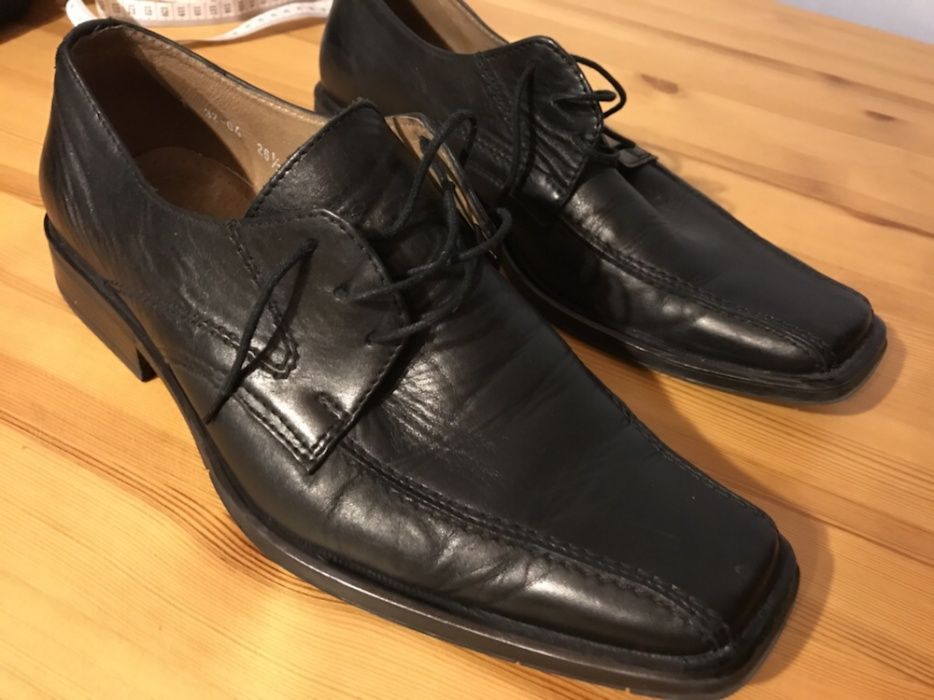 Buty męskie Lesta skórzane czarne 41 studniówka wesele