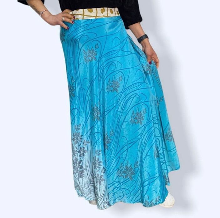 Saias reversíveis de seda indiana