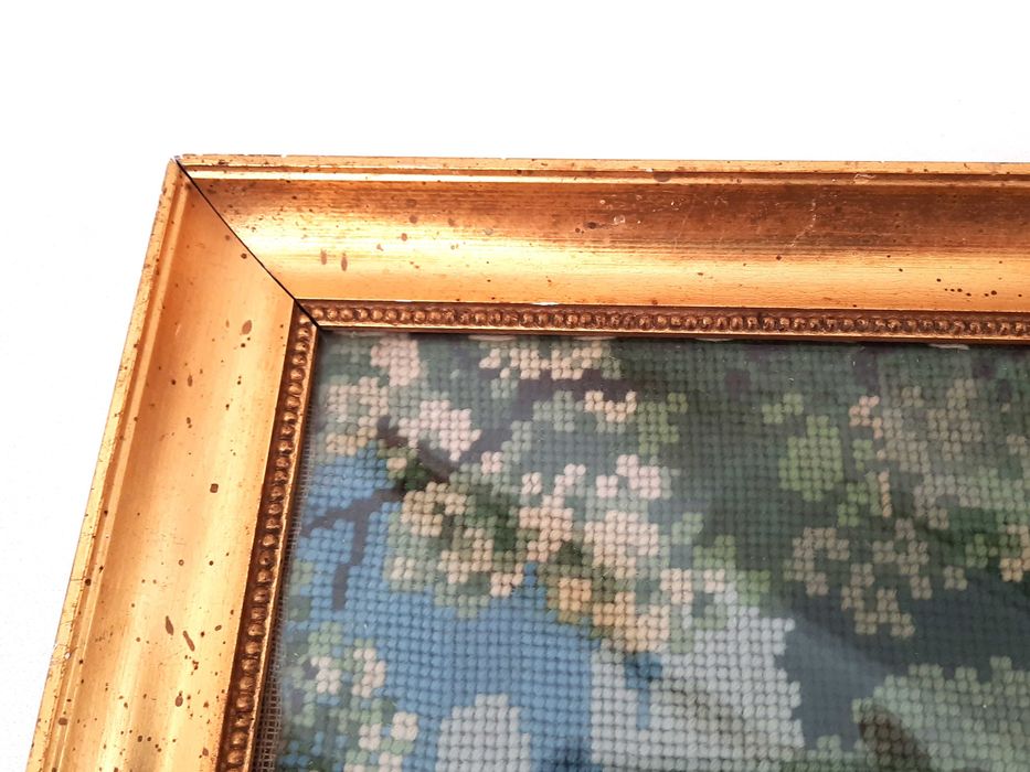 STARY OBRAZ gobelin , kilim , makata , haft - Szwecja